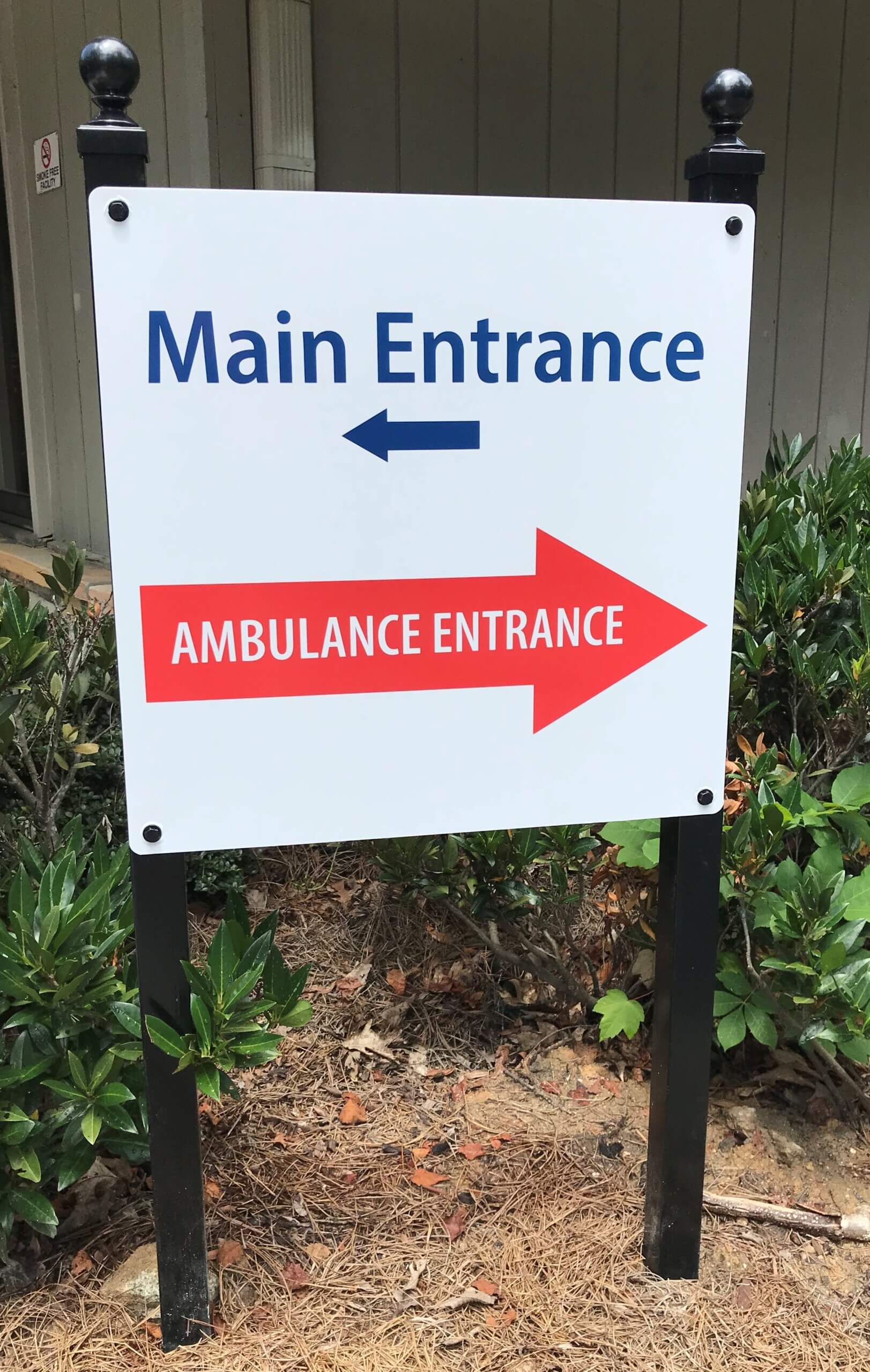 Post and panel wayfinding and directional signs in Union City GA