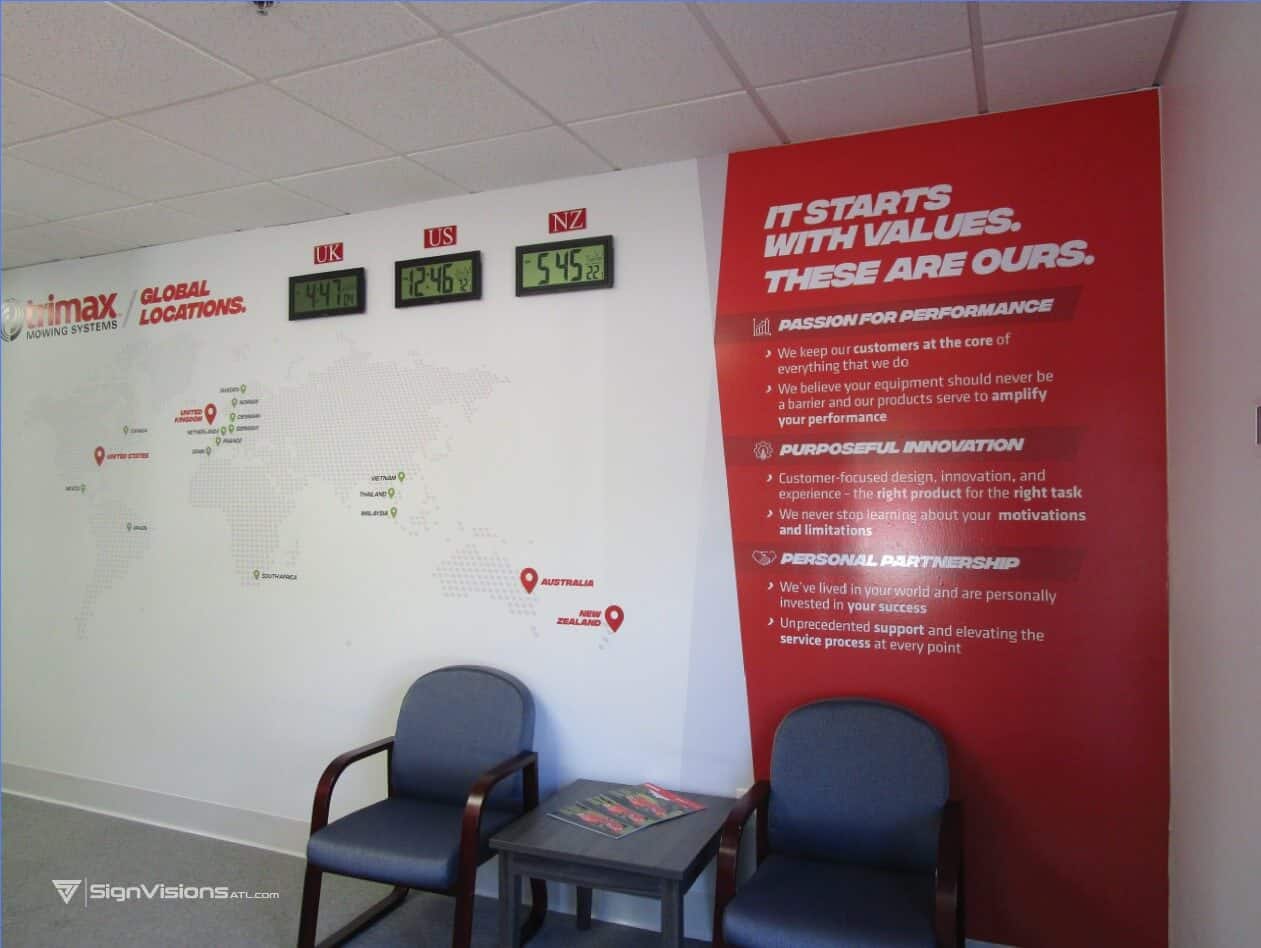 Corporate Core Values Wall Graphics in Fayetteville GA