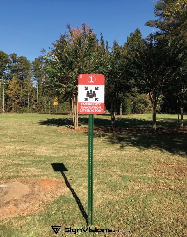 Exterior Safety Evacuation Signs in Peachtree City GA