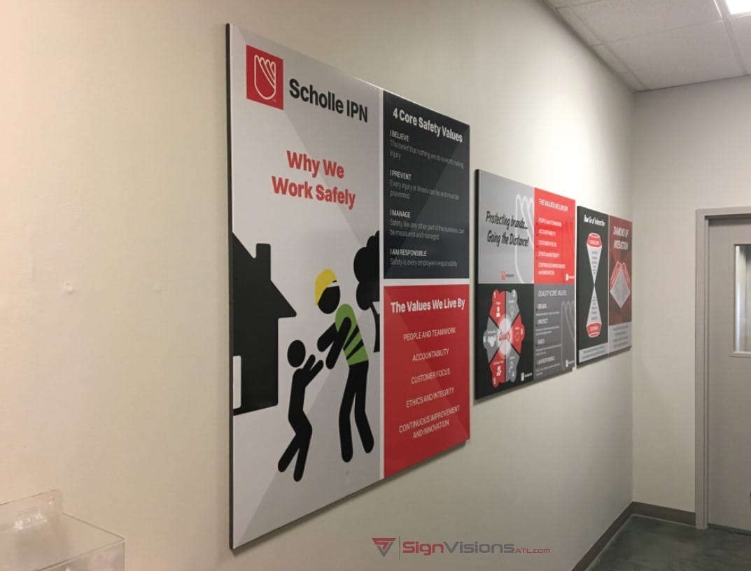 Wall Panels with Graphics for Safety Plans in Peachtree City GA