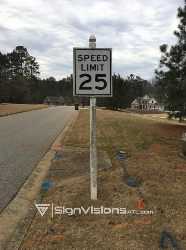 Speed Limit Signs for HOA Communites in Fayetteville GA